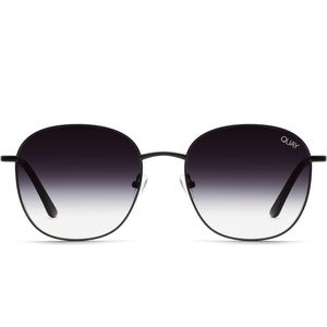 Quay Jezebell 57mm Round Sunglasses - Black / Black Fade